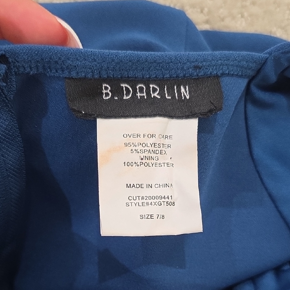B Darlin Blue Mini Dress - Picture 3 of 3